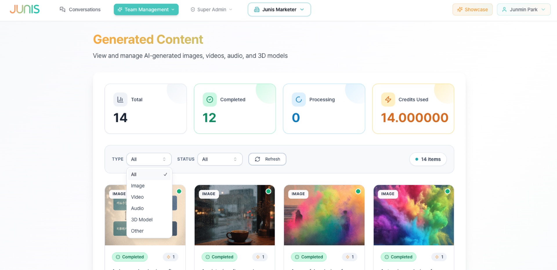Generated Content Gallery